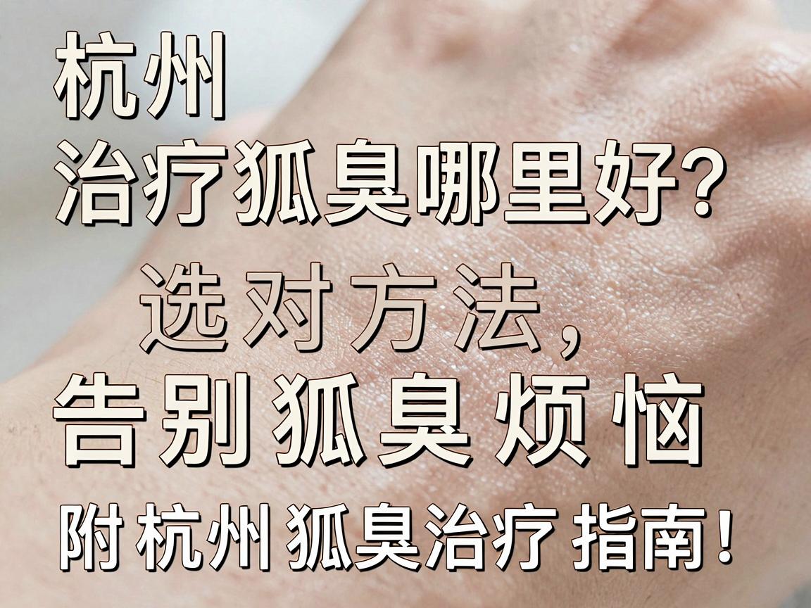 杭州治疗狐臭哪里好？选对方法，告别狐臭烦恼（附杭州狐臭治疗指南）