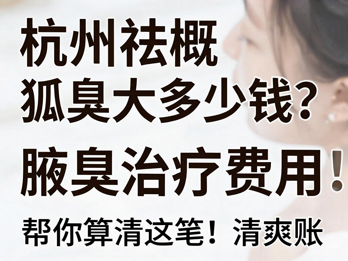 杭州祛狐臭大概多少钱?解析腋臭治疗费用,帮你算清这笔清爽账 杭州祛狐臭大概多少钱?解析腋臭治疗费用,帮你算清这笔清爽账
