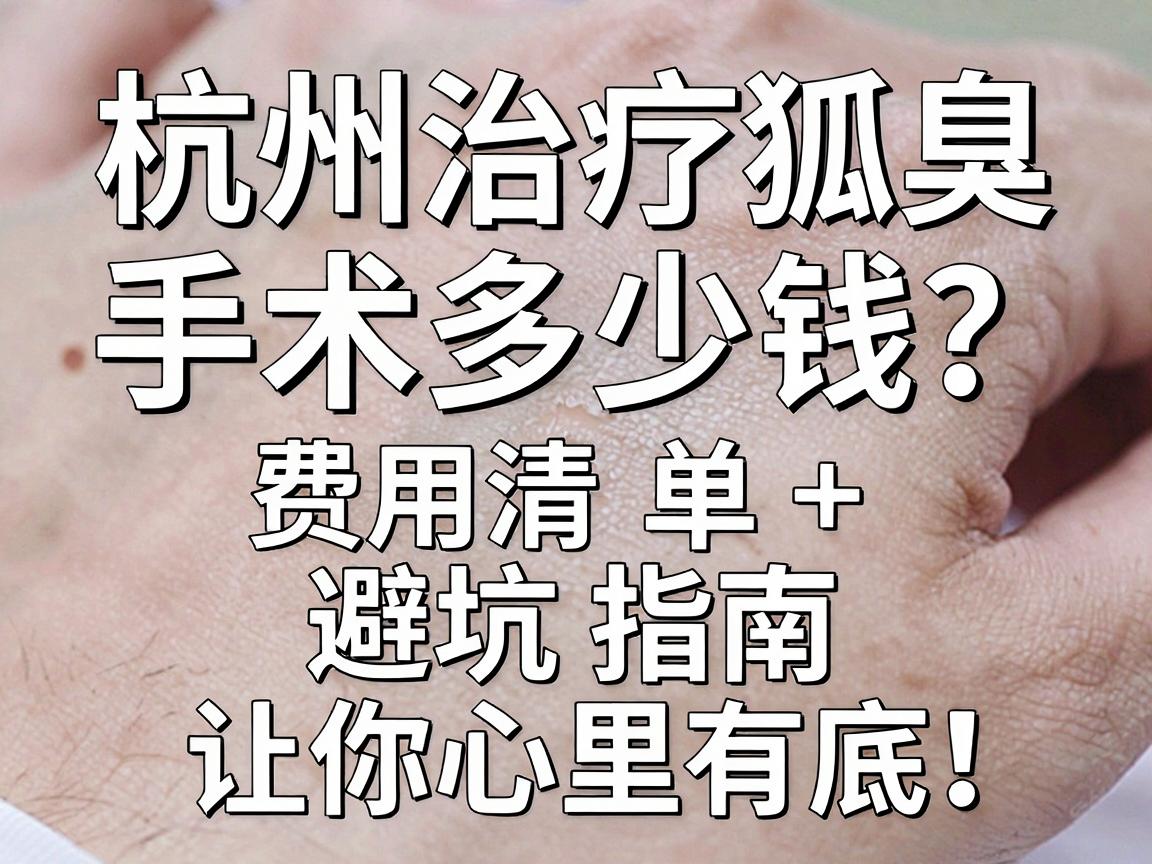 杭州治疗狐臭手术多少钱？这份费用清单+避坑指南，让你心里有底！