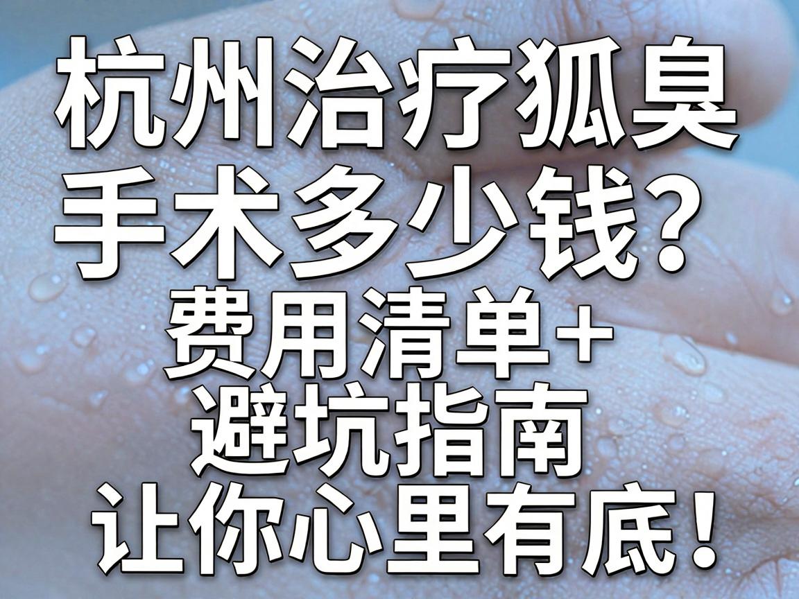 杭州治疗狐臭手术多少钱？这份费用清单+避坑指南，让你心里有底！