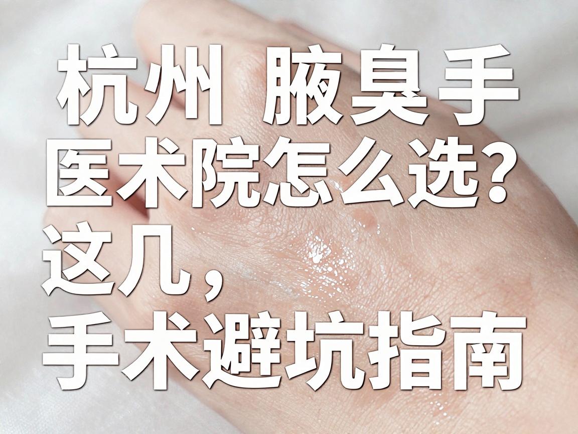 杭州腋臭手术医院怎么选?正规医院看这几点,杭州腋臭手术避坑指南 杭州腋臭手术医院怎么选?正规医院看这几点,杭州腋臭手术避坑指南