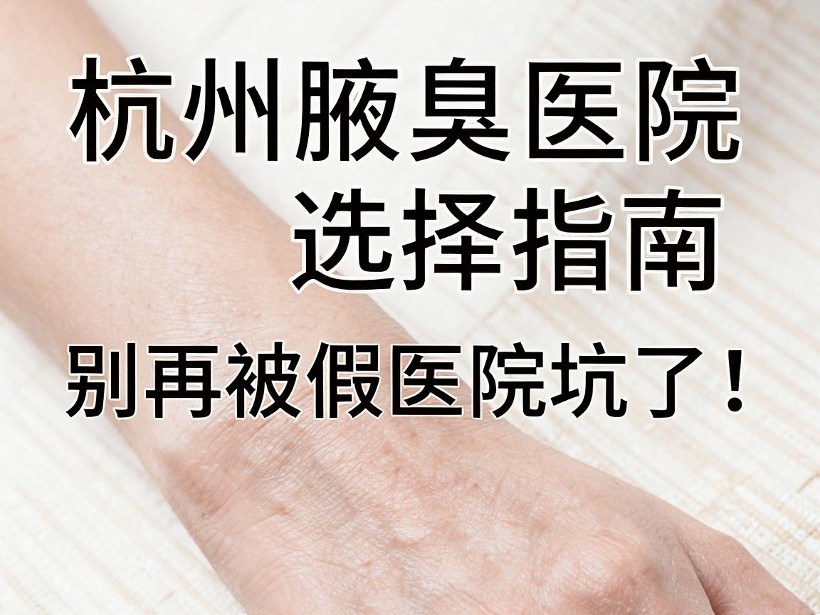 杭州腋臭医院正规选择指南，别再被假医院坑了！杭州腋臭医院到底哪家正规？