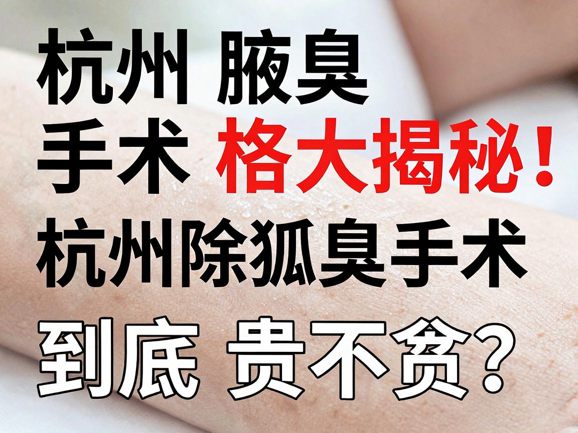 杭州腋臭手术价格大揭秘,杭州除狐臭手术价格到底贵不贵?看完这篇再决定 杭州腋臭手术价格大揭秘,杭州除狐臭手术价格到底贵不贵?看完这篇再决定
