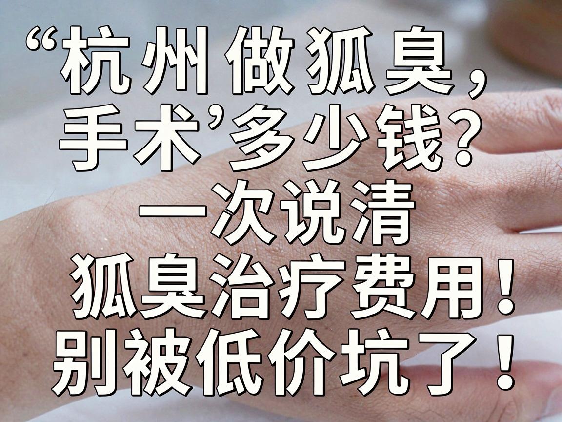 杭州做狐臭手术多少钱?一次说清狐臭治疗费用,别被低价坑了! 杭州做狐臭手术多少钱?一次说清狐臭治疗费用,别被低价坑了!