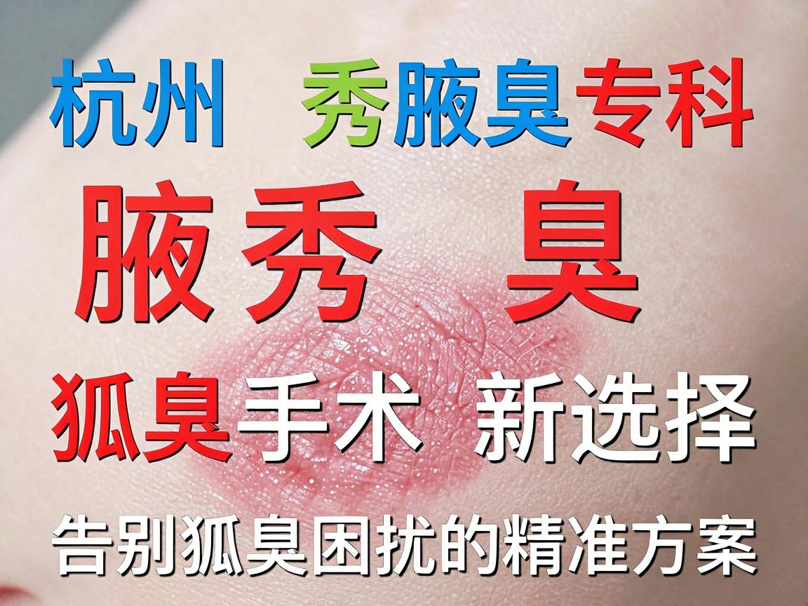 杭州腋秀腋臭专科，狐臭手术新选择，告别狐臭困扰的精准方案