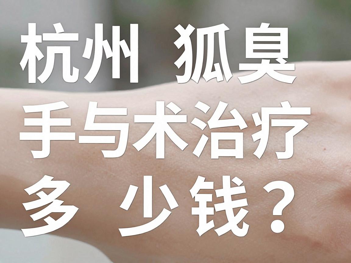 杭州狐臭手术治疗多少钱？一文读懂杭州狐臭手术费用真相