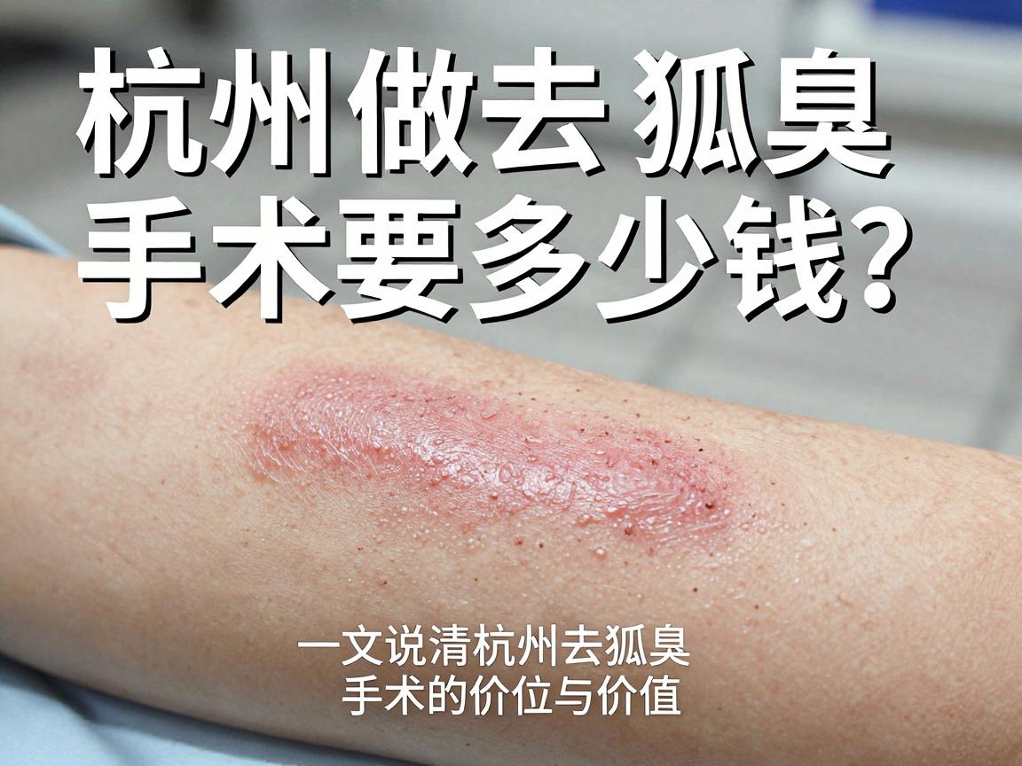 杭州做去狐臭手术要多少钱？一文说清杭州去狐臭手术的价位与价值