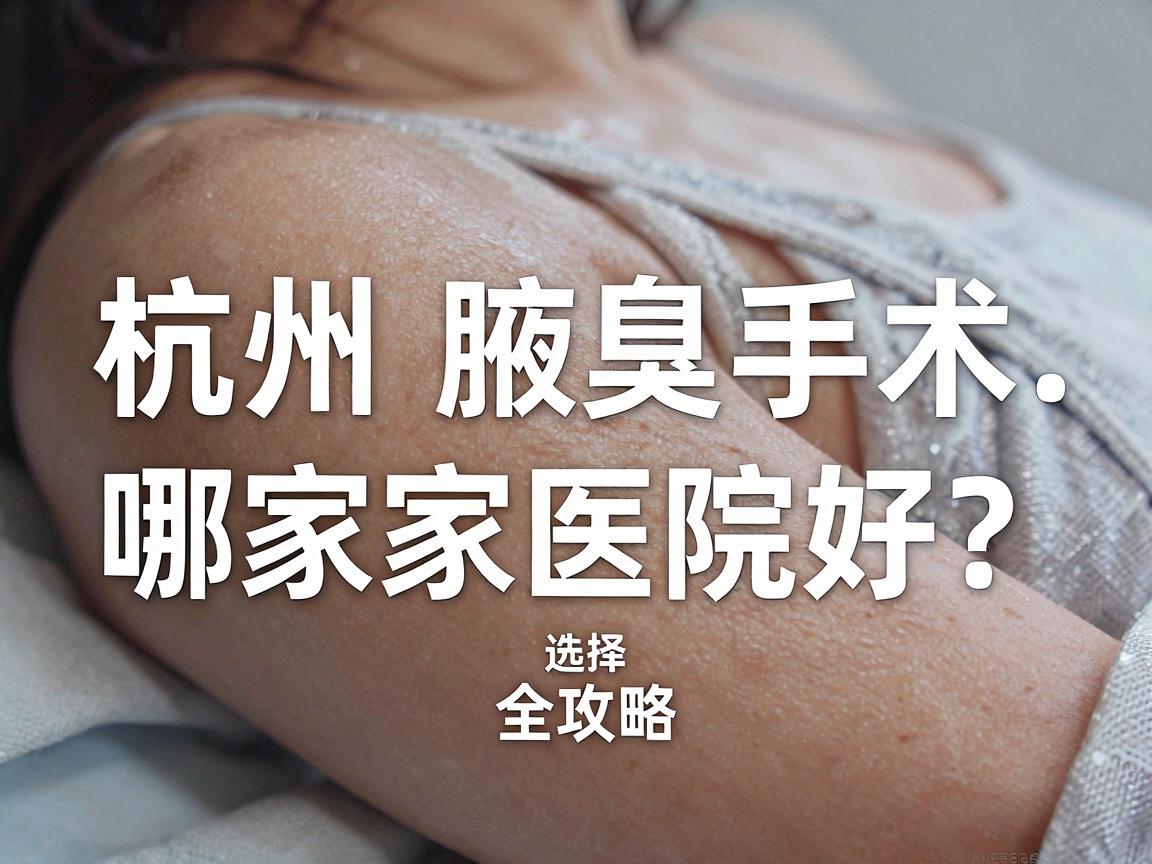 杭州腋臭手术哪家医院好？杭州腋臭手术医院选择全攻略
