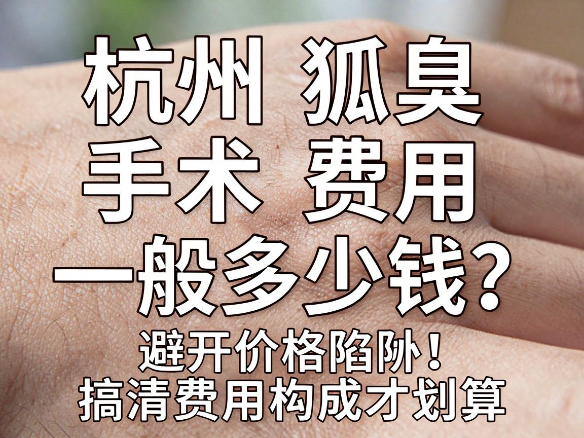 杭州狐臭手术费用一般多少钱？避开价格陷阱，搞清费用构成才划算