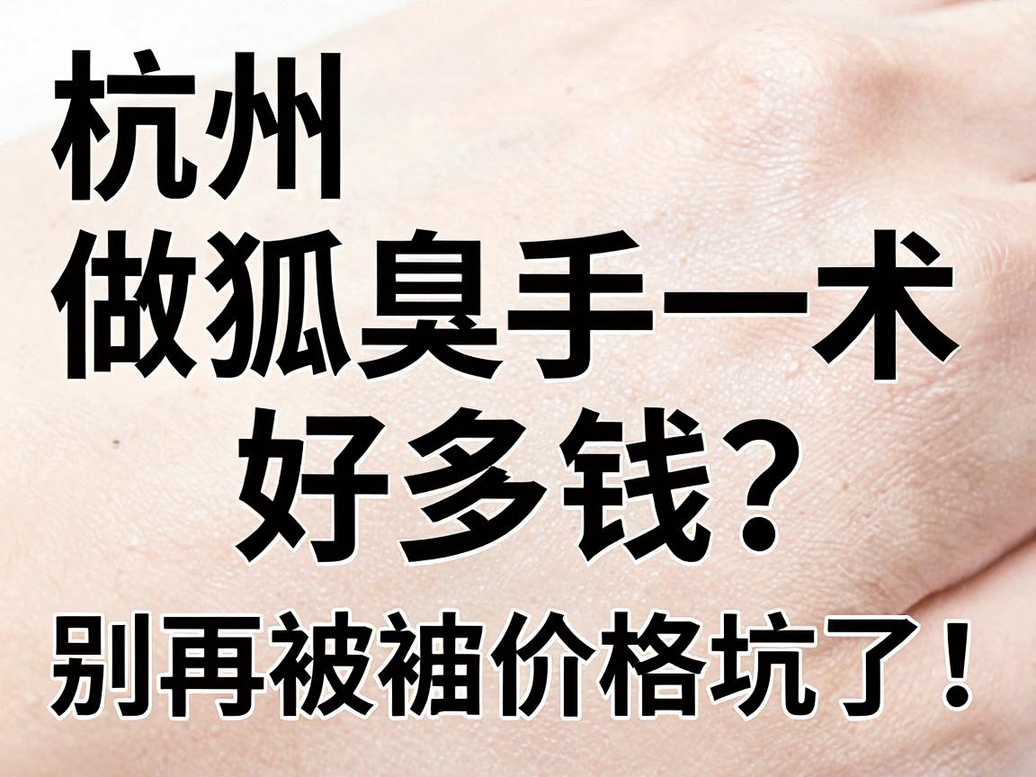 杭州做狐臭手术好多钱？别再被价格坑了！一篇讲清杭州狐臭手术费用真相