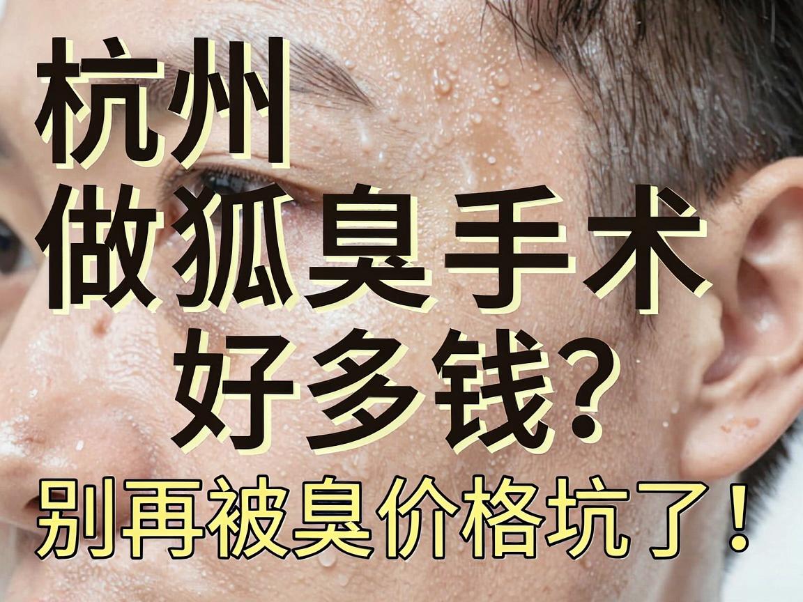 杭州做狐臭手术好多钱？别再被价格坑了！一篇讲清杭州狐臭手术费用真相