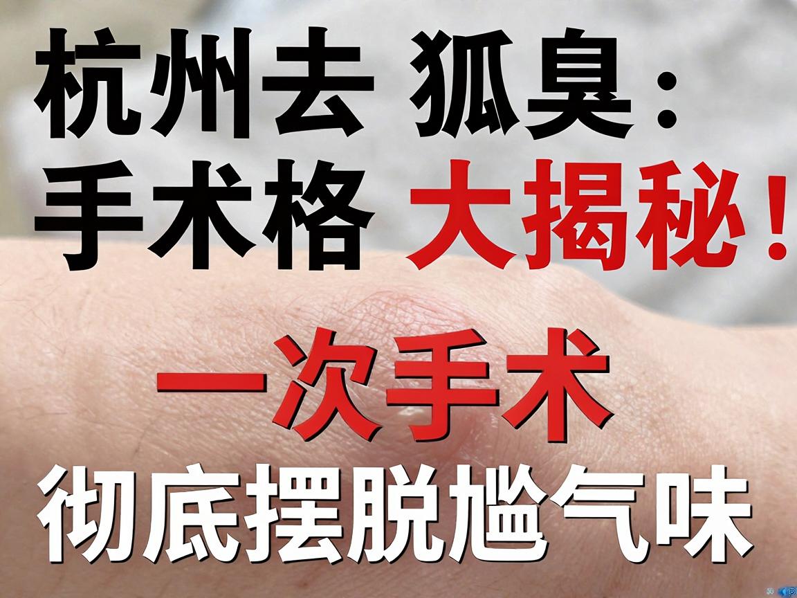 杭州去狐臭手术价格大揭秘，一次手术，彻底摆脱尴尬气味