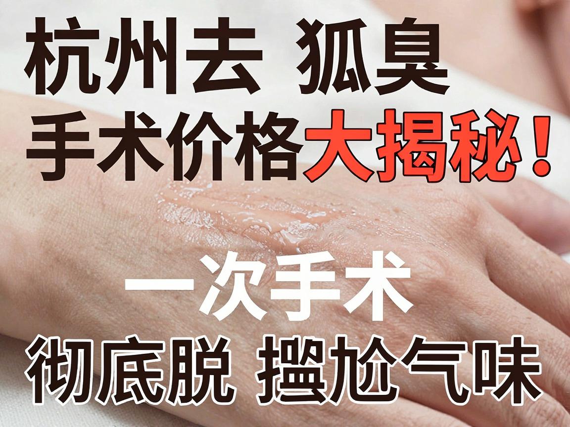杭州去狐臭手术价格大揭秘，一次手术，彻底摆脱尴尬气味
