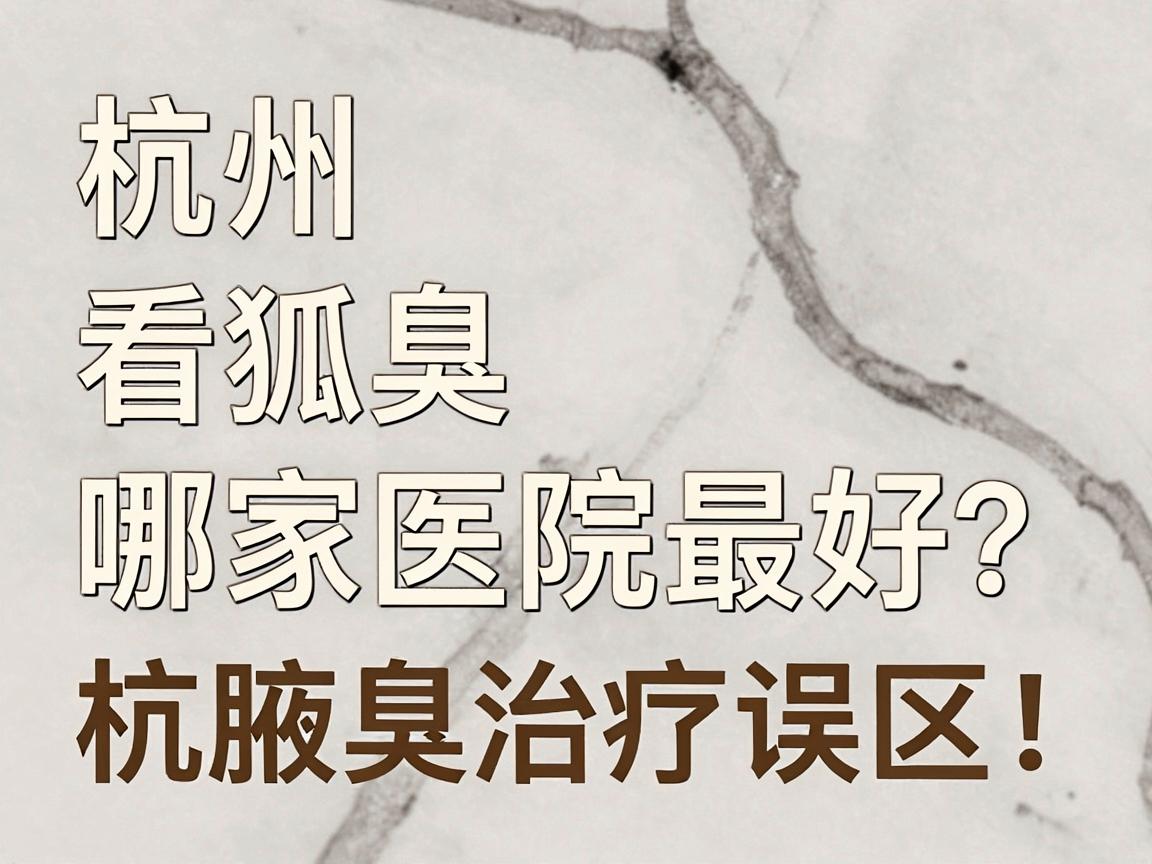 杭州看狐臭哪家医院最好？专业医疗博主教你避开杭州腋臭治疗误区！