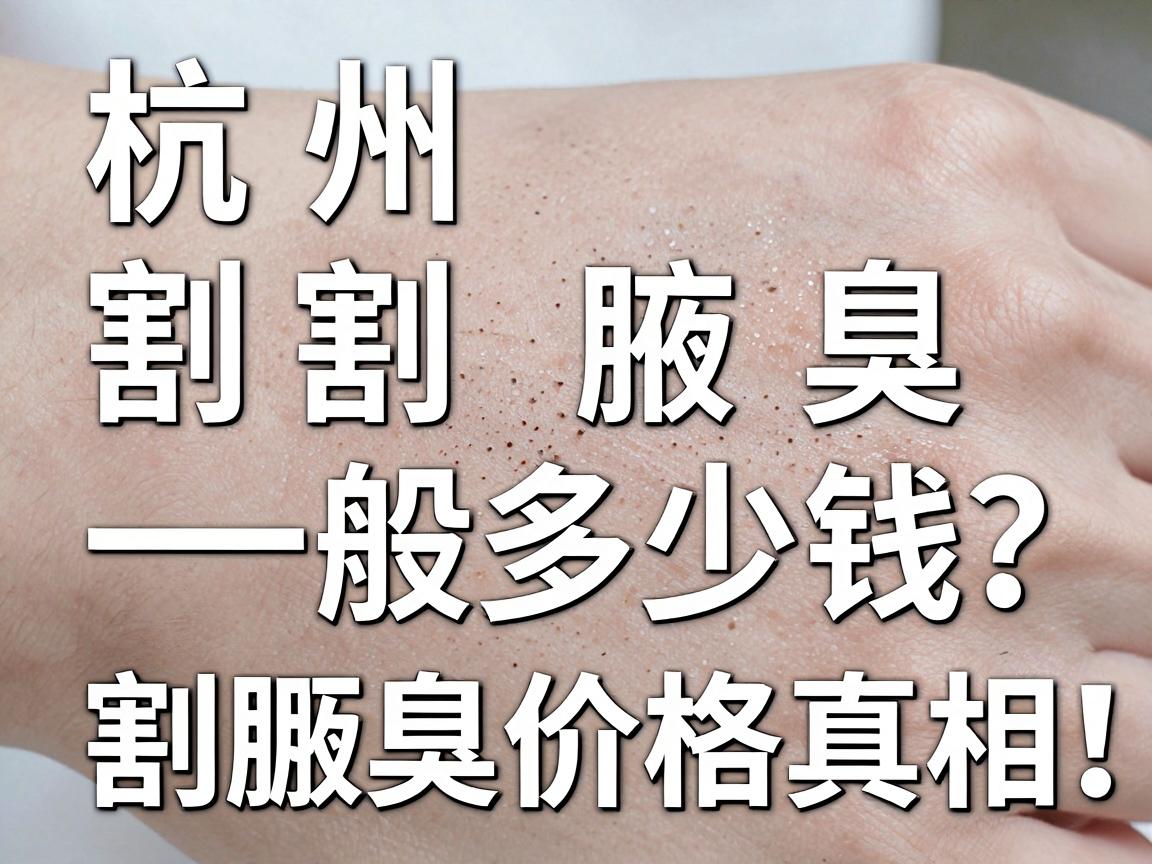 杭州割腋臭一般多少钱？割腋臭价格真相，割腋臭前必看指南