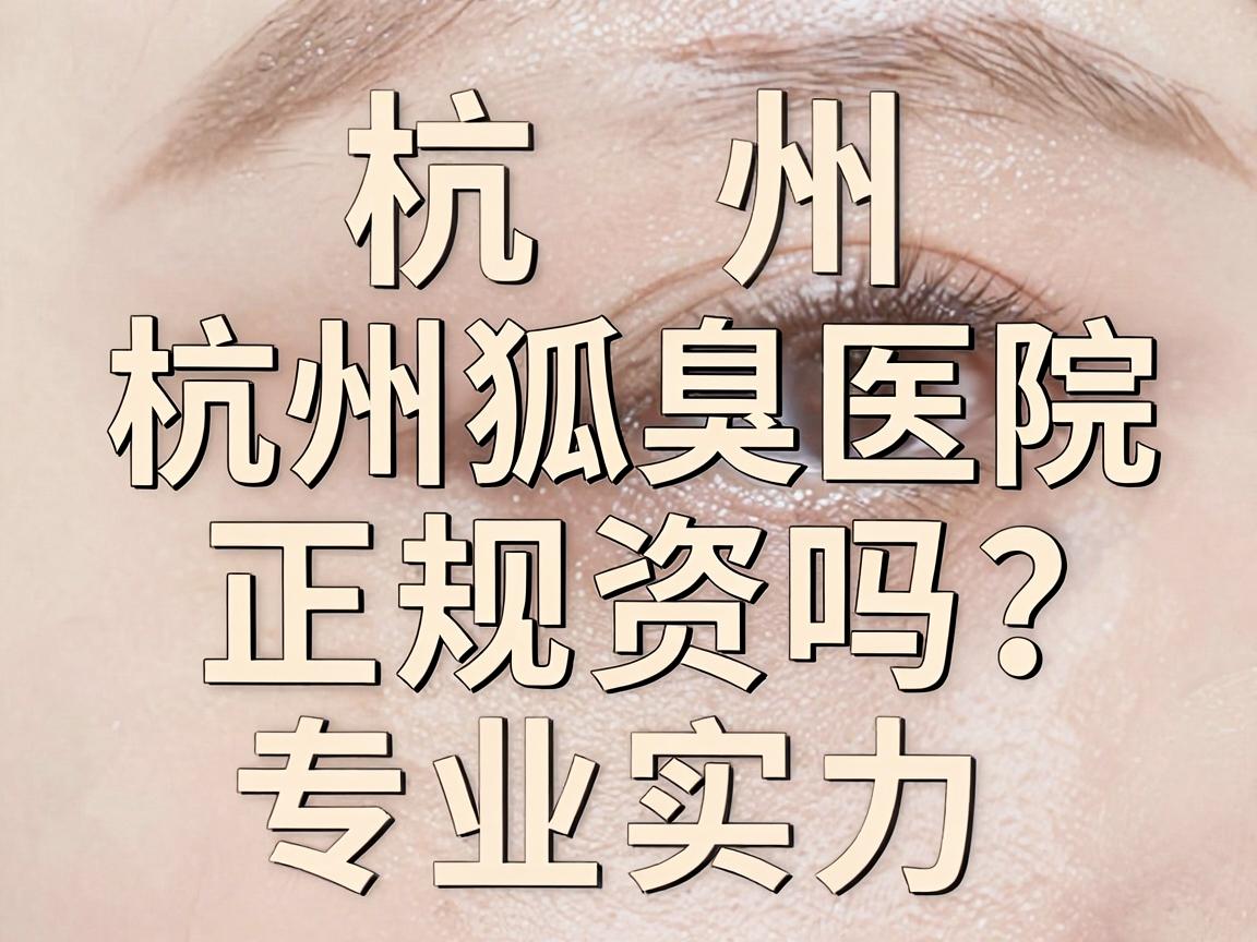杭州狐臭医院正规吗？揭秘杭州狐臭医院正规资质与专业实力