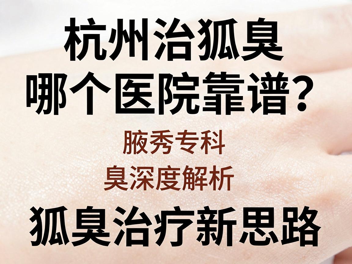 杭州治狐臭哪个医院靠谱？杭州腋秀专科深度解析狐臭治疗新思路