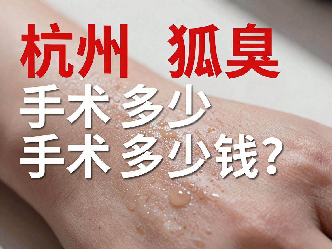 杭州狐臭手术多少钱？一文讲清杭州狐臭祛除的真实费用与避坑指南