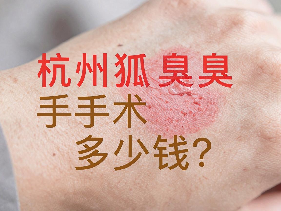 杭州狐臭手术多少钱？一文讲清杭州狐臭手术费用与选择逻辑