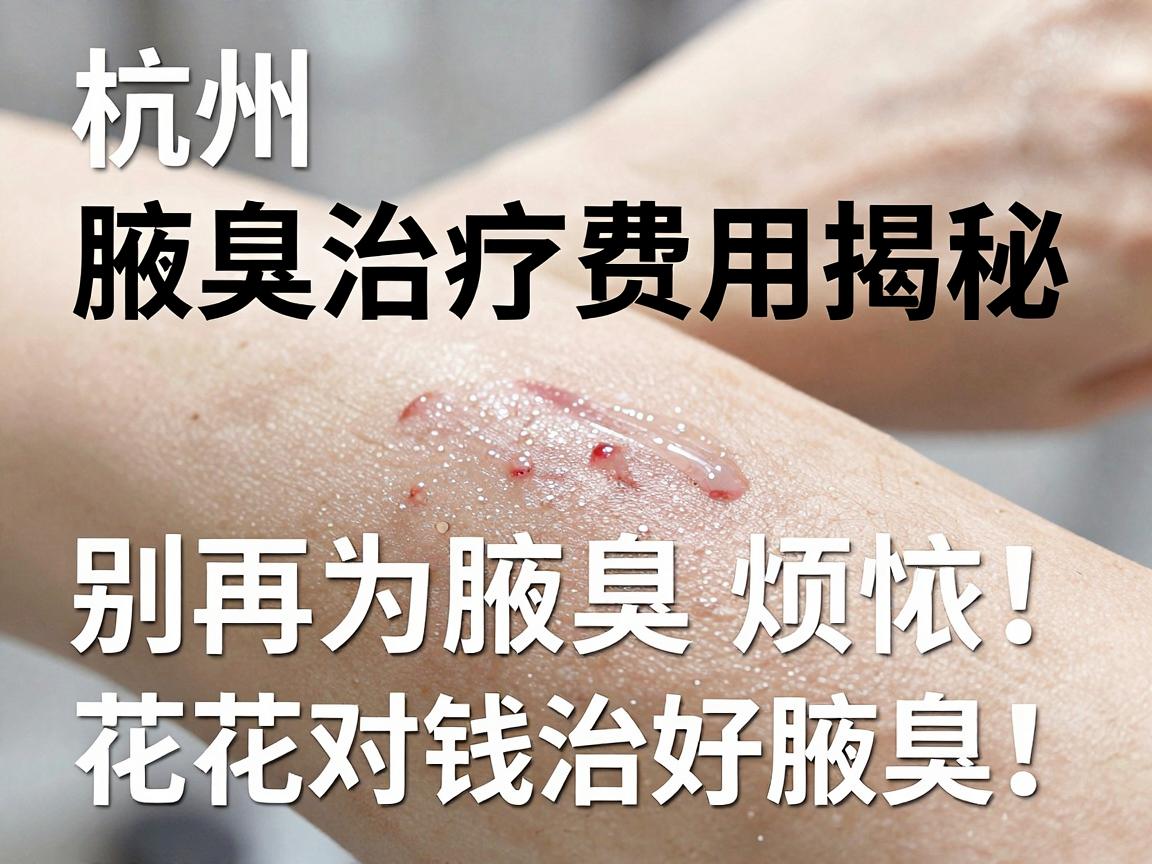 杭州腋臭治疗费用揭秘，别再为腋臭烦恼，花对钱治好腋臭！
