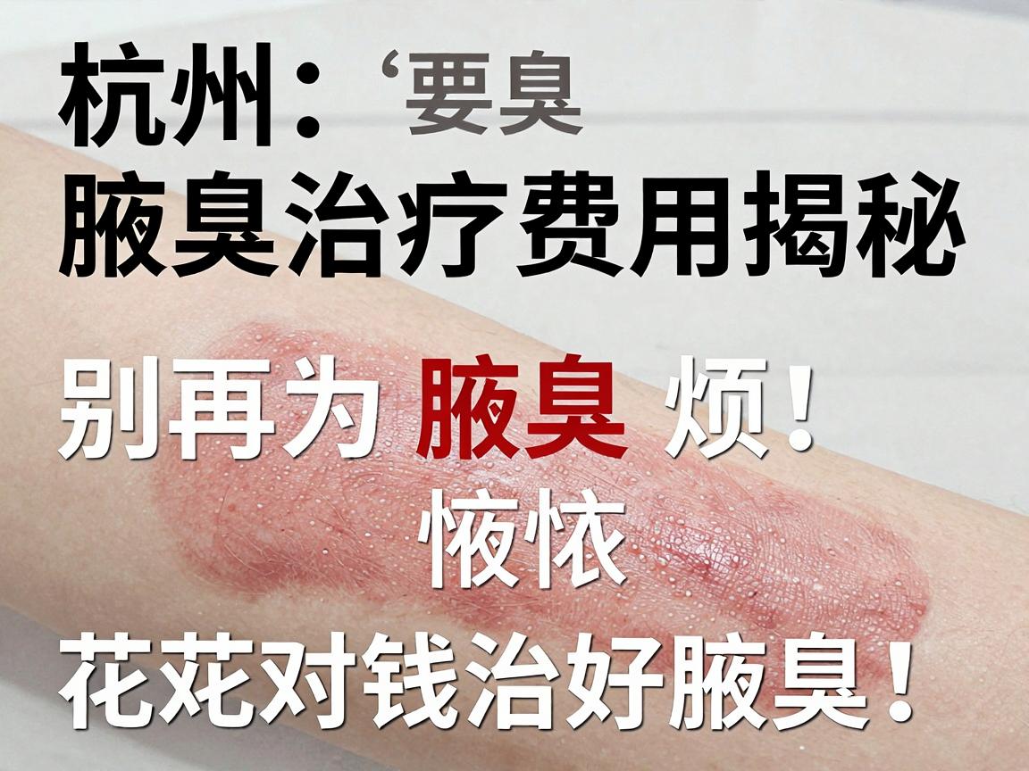 杭州腋臭治疗费用揭秘，别再为腋臭烦恼，花对钱治好腋臭！