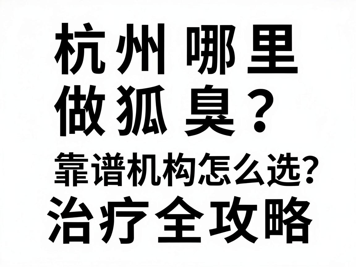 杭州哪里做狐臭？杭州狐臭靠谱机构怎么选？杭州腋臭治疗全攻略
