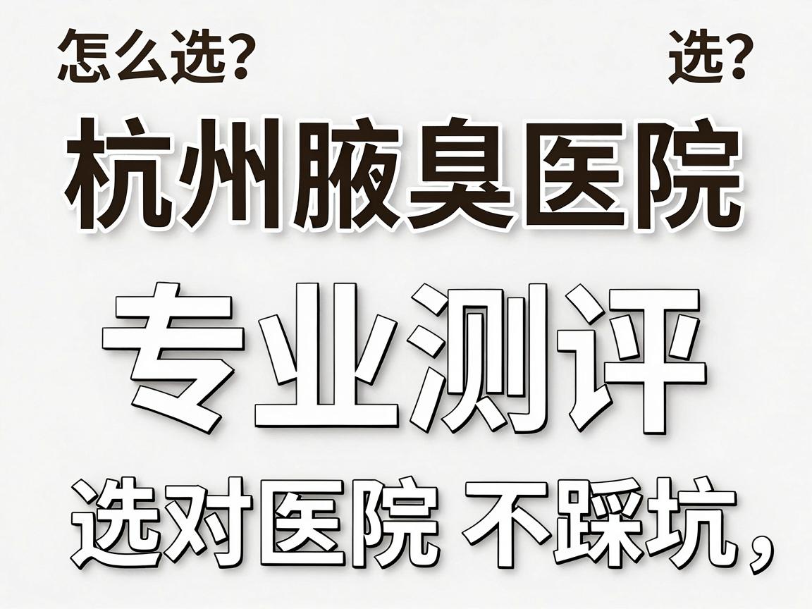 杭州腋臭医院怎么选？杭州腋臭医院专业测评，选对医院不踩坑