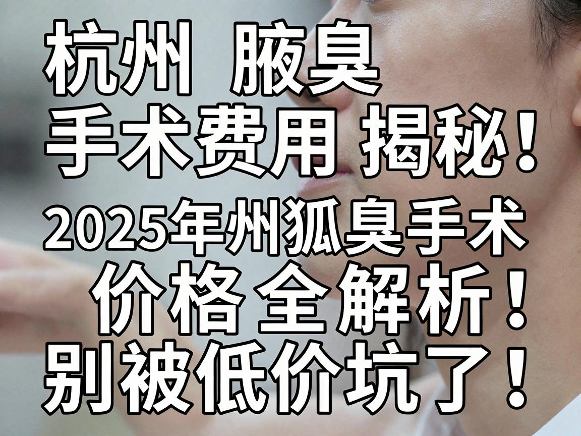 杭州腋臭手术费用揭秘,2025年杭州狐臭手术价格全解析,别被低价坑了! 杭州腋臭手术费用揭秘,2025年杭州狐臭手术价格全解析,别被低价坑了!
