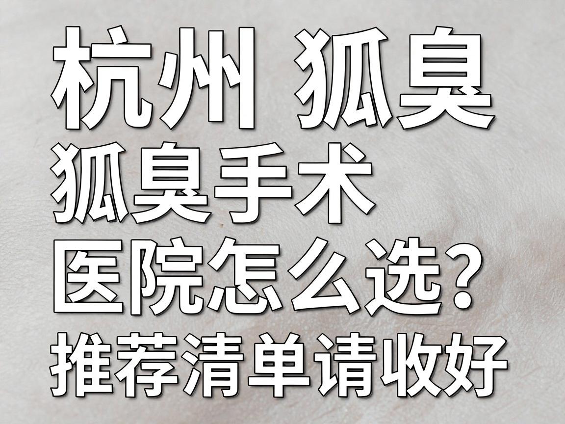 杭州狐臭手术医院推荐,狐臭手术医院怎么选?这份杭州狐臭手术医院推荐清单请收好 杭州狐臭手术医院推荐,狐臭手术医院怎么选?这份杭州狐臭手术医院推荐清单请收好