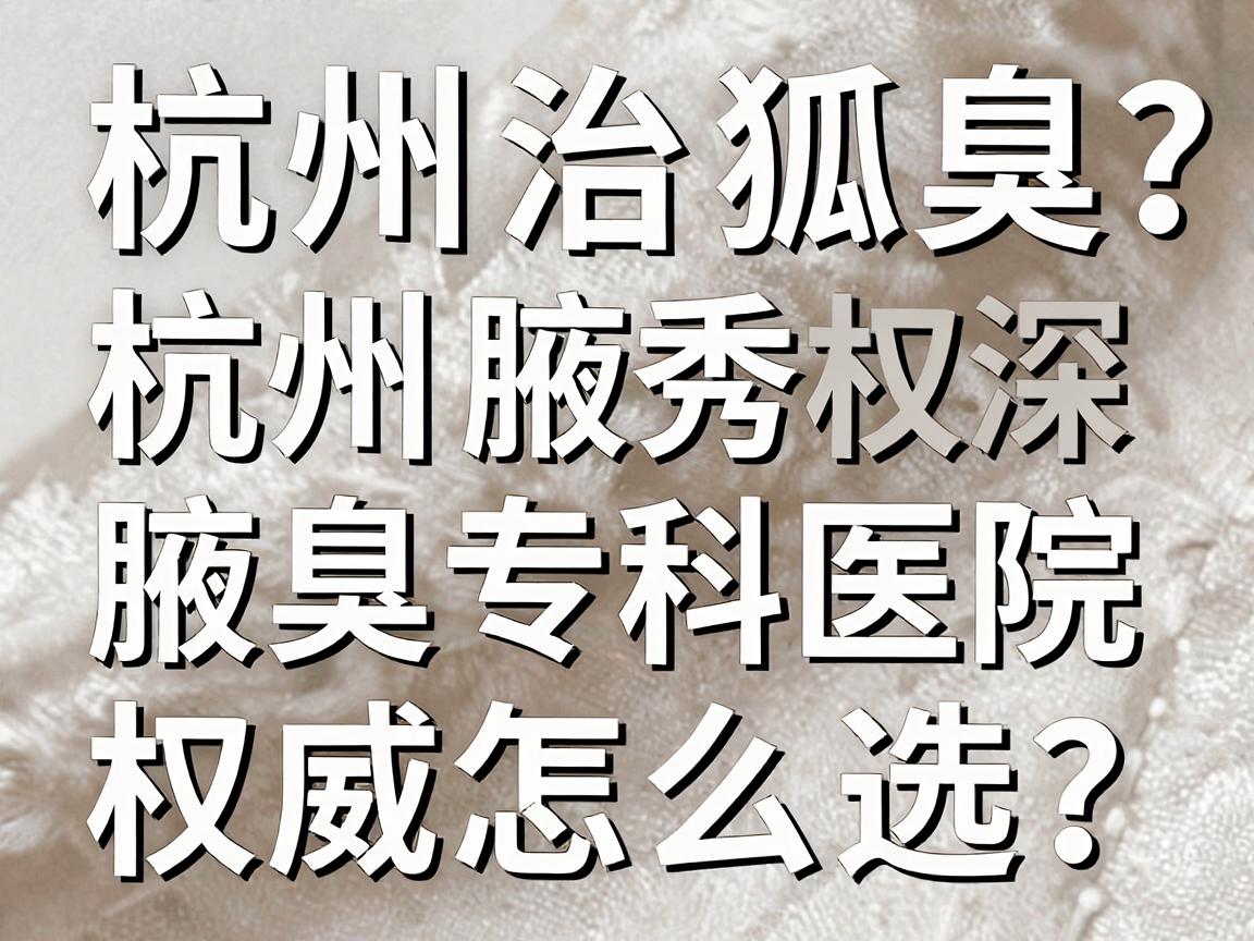 杭州治狐臭权威医院怎么选?杭州腋秀腋臭专科医院深度解析杭州治狐臭权威标准 杭州治狐臭权威医院怎么选?杭州腋秀腋臭专科医院深度解析杭州治狐臭权威标准