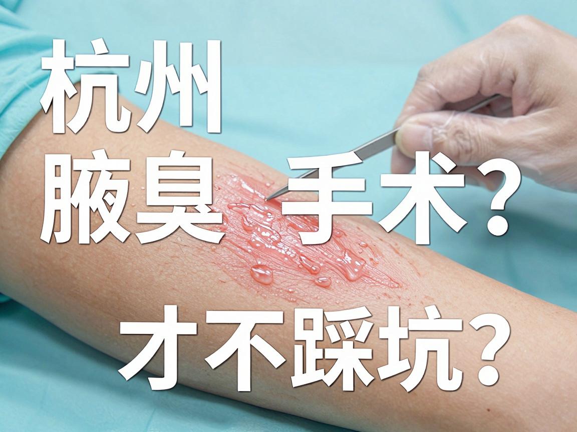 杭州腋臭手术哪家医院好？腋臭专科医院怎么选才不踩坑？