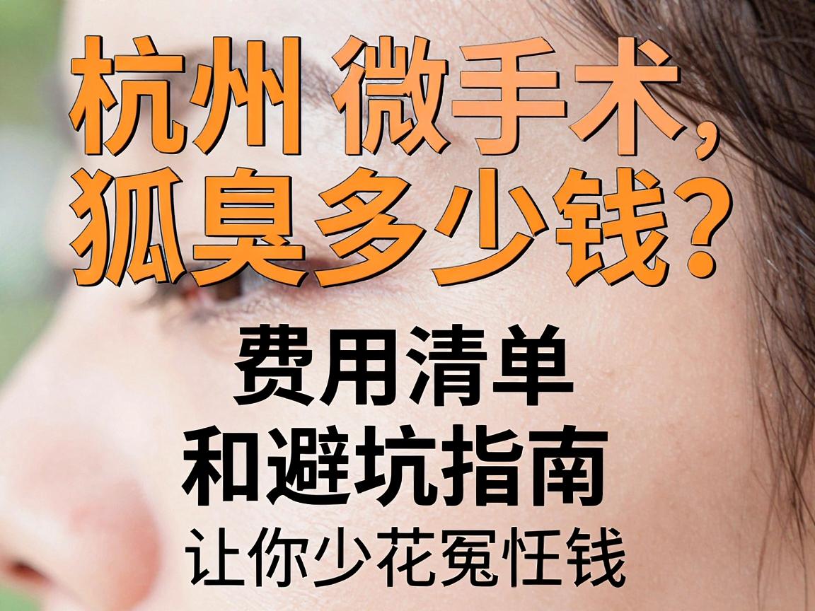 杭州微创狐臭手术多少钱?这份费用清单和避坑指南,让你少花冤枉钱 杭州微创狐臭手术多少钱?这份费用清单和避坑指南,让你少花冤枉钱