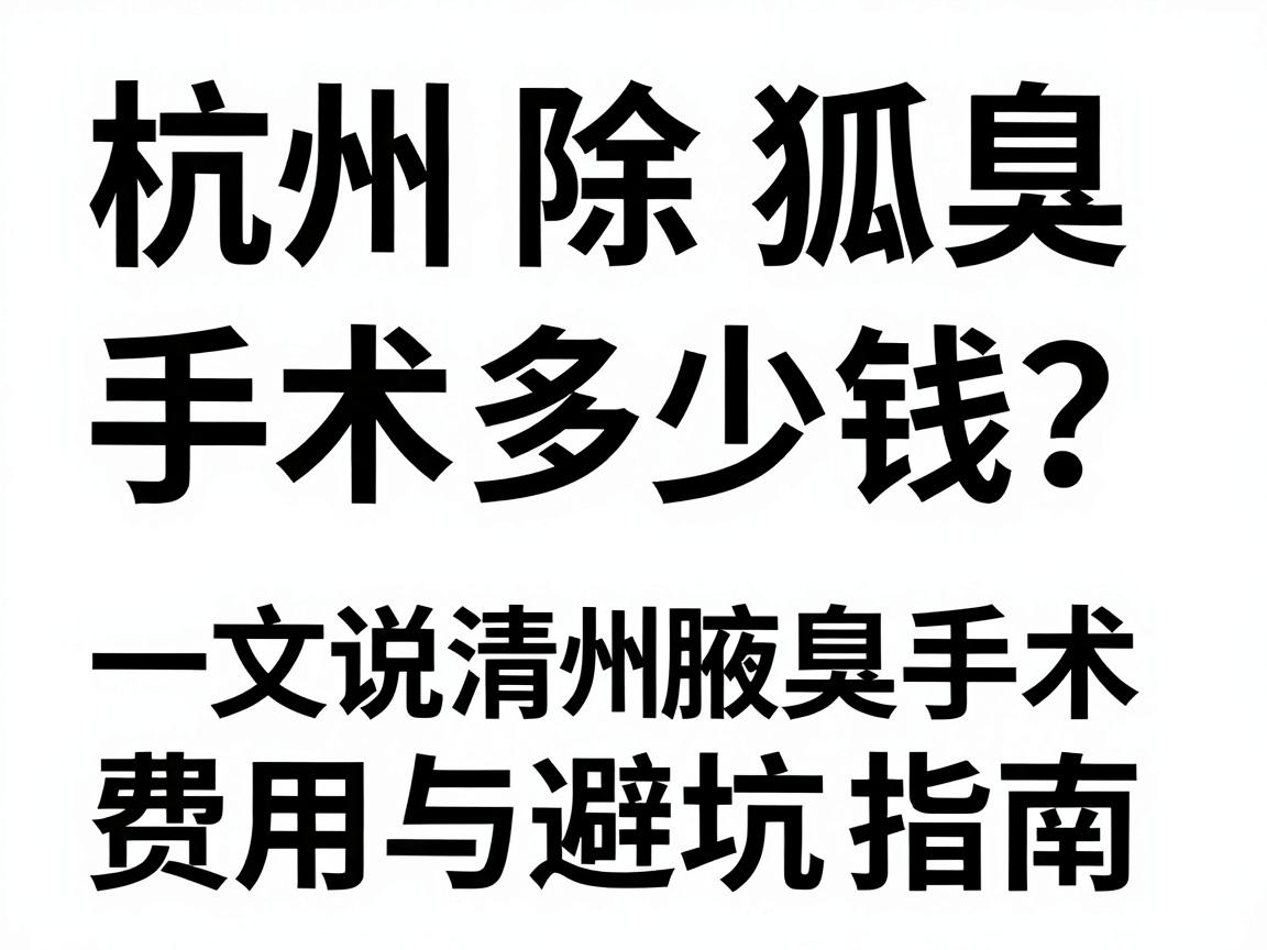杭州除狐臭手术多少钱?一文说清杭州腋臭手术费用与避坑指南 杭州除狐臭手术多少钱?一文说清杭州腋臭手术费用与避坑指南