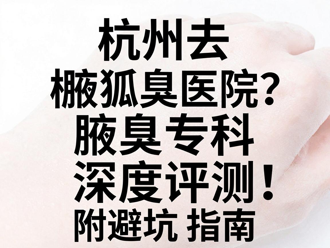 杭州去狐臭医院怎么选?杭州腋秀腋臭专科深度评测,附避坑指南 杭州去狐臭医院怎么选?杭州腋秀腋臭专科深度评测,附避坑指南
