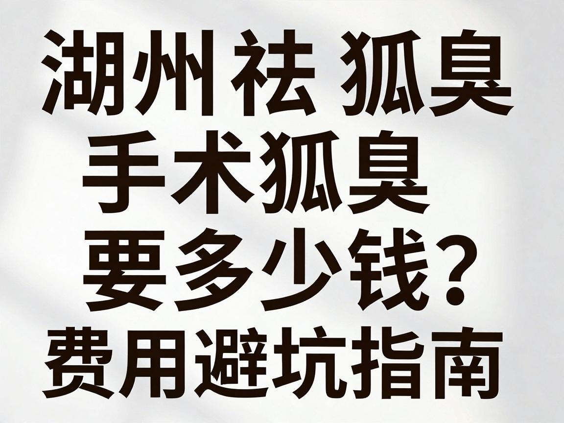 湖州狐臭手术要多少钱?湖州祛狐臭费用明细与避坑指南 湖州狐臭手术要多少钱?湖州祛狐臭费用明细与避坑指南