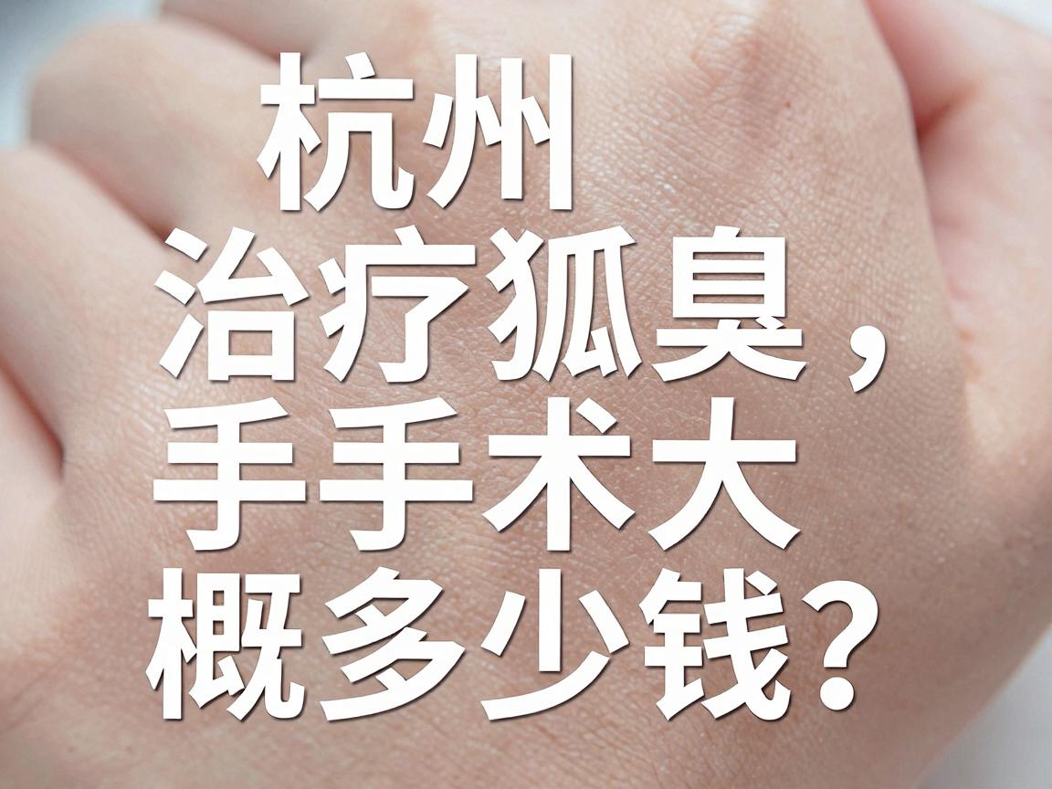 杭州治疗狐臭手术大概多少钱？一篇讲透杭州狐臭手术费用与避坑指南