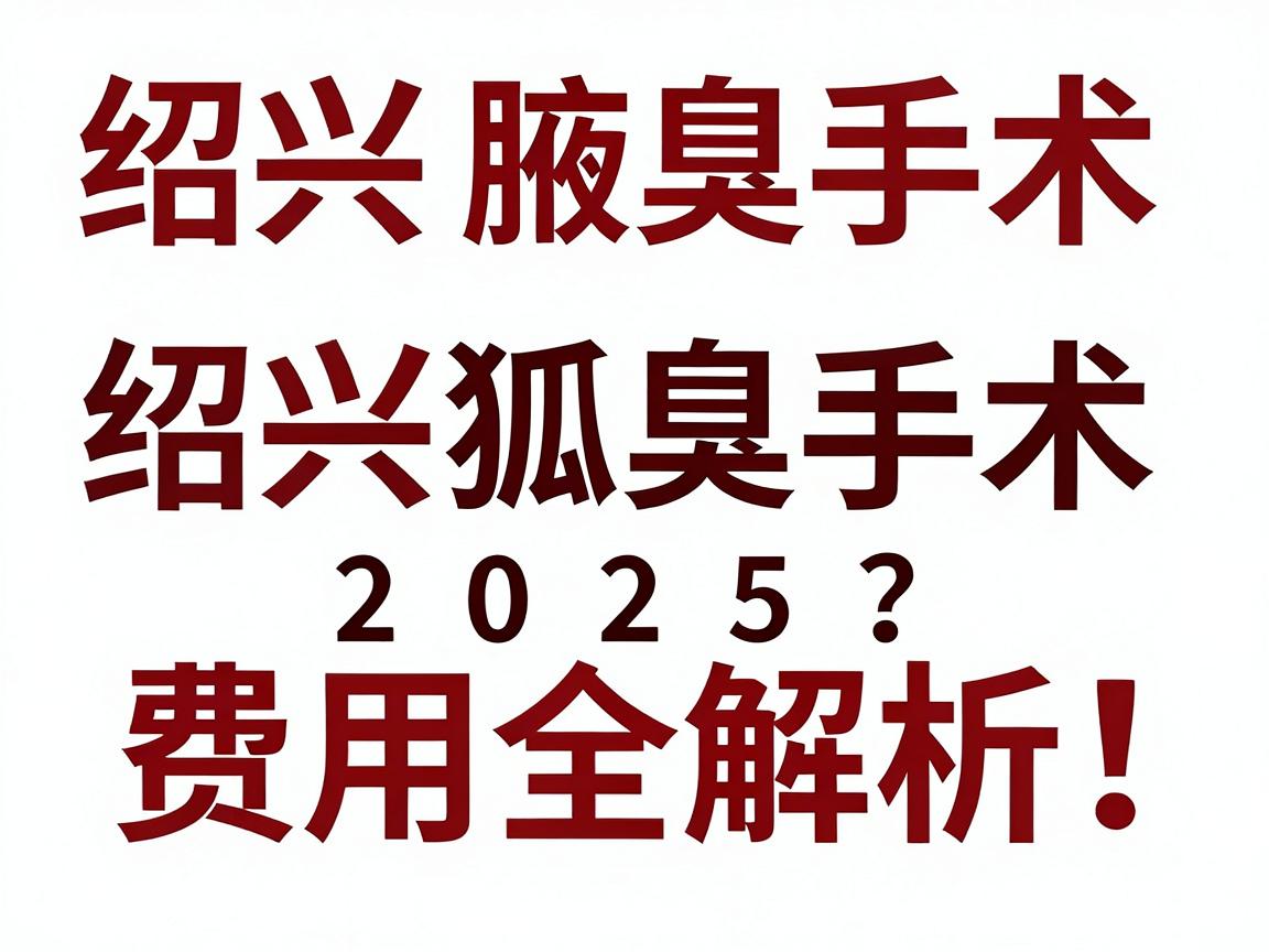 绍兴狐臭手术多少钱？2025年腋臭手术费用全解析，绍兴狐臭手术价格清单