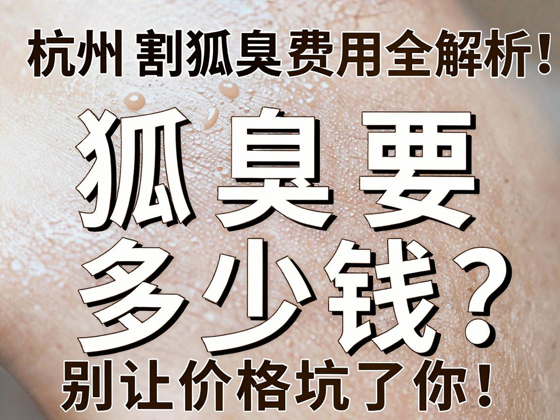 割狐臭要多少钱？杭州割狐臭费用全解析，别让价格坑了你