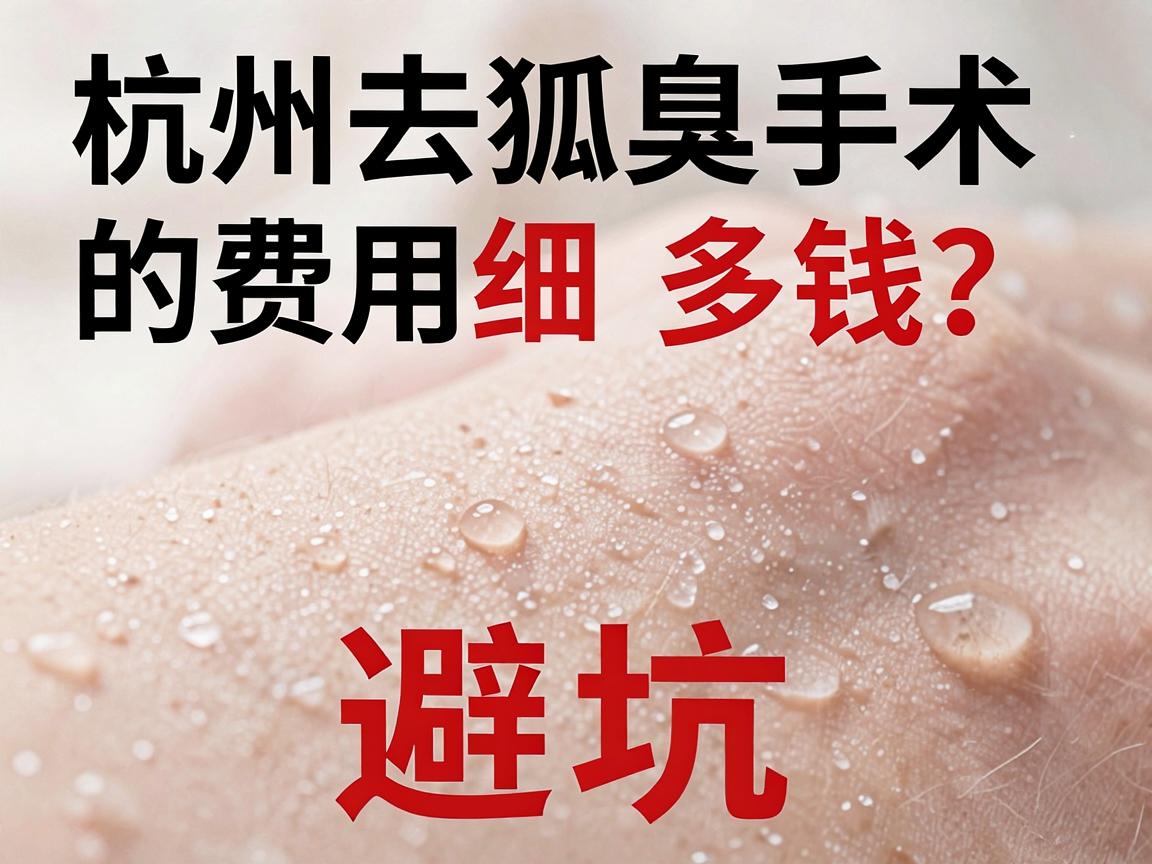 杭州去狐臭手术多钱?一文拆解杭州去狐臭手术的费用明细与避坑指南 杭州去狐臭手术多钱?一文拆解杭州去狐臭手术的费用明细与避坑指南