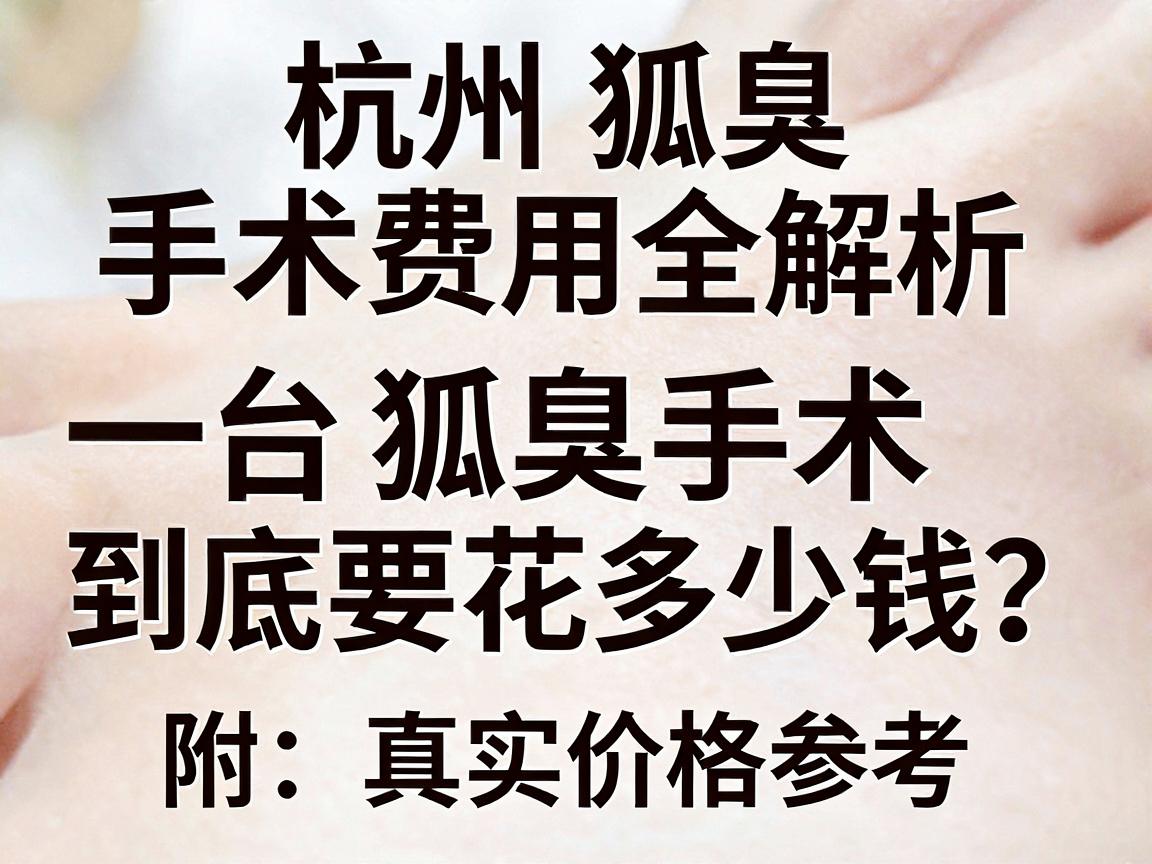 杭州狐臭手术费用全解析,一台狐臭手术到底要花多少钱?附真实价格参考 杭州狐臭手术费用全解析,一台狐臭手术到底要花多少钱?附真实价格参考