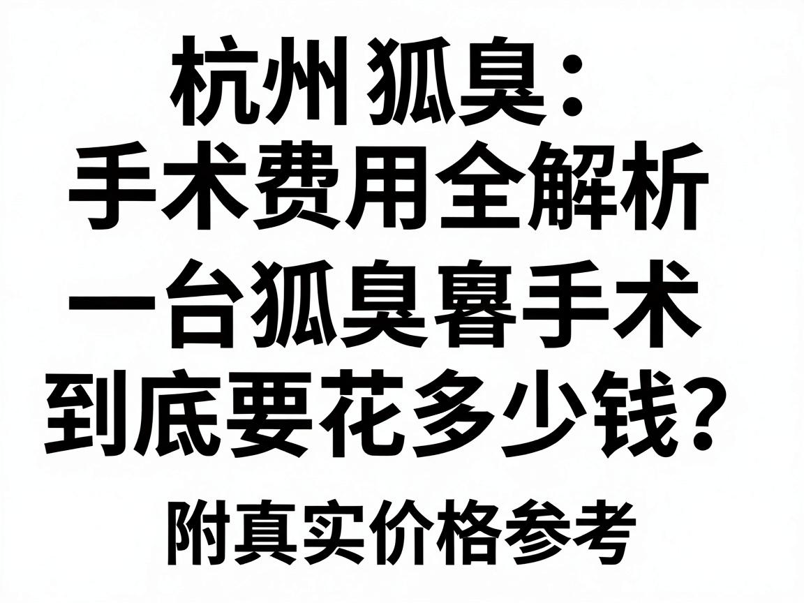 杭州狐臭手术费用全解析,一台狐臭手术到底要花多少钱?附真实价格参考 杭州狐臭手术费用全解析,一台狐臭手术到底要花多少钱?附真实价格参考