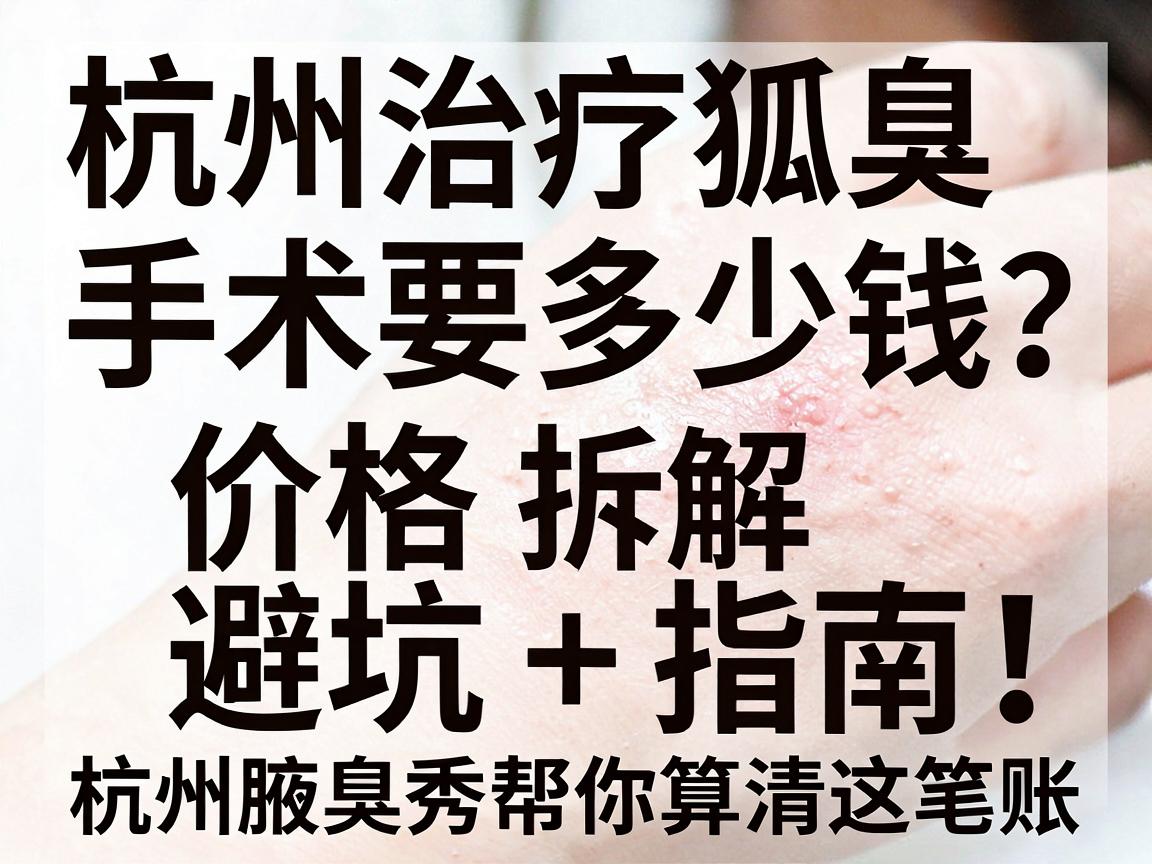 杭州治疗狐臭手术要多少钱?价格拆解+避坑指南,杭州腋秀帮你算清这笔账 杭州治疗狐臭手术要多少钱?价格拆解+避坑指南,杭州腋秀帮你算清这笔账