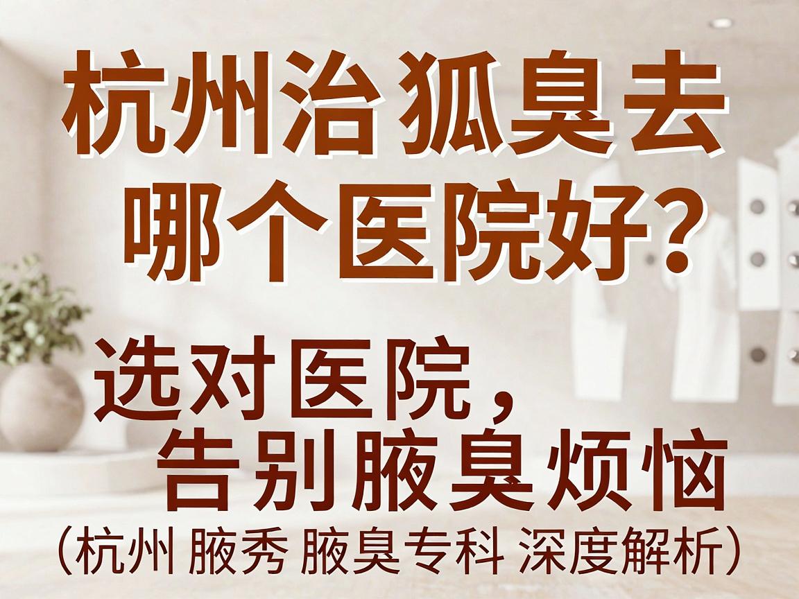 杭州治狐臭去哪个医院好?选对医院,告别腋臭烦恼(杭州腋秀腋臭专科深度解析) 杭州治狐臭去哪个医院好?选对医院,告别腋臭烦恼(杭州腋秀腋臭专科深度解析)