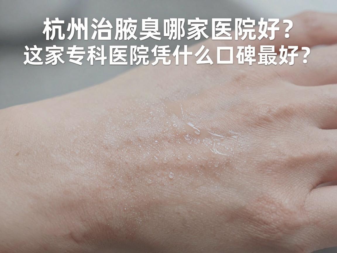 杭州治腋臭哪家医院好？这家专科医院凭什么口碑最好？