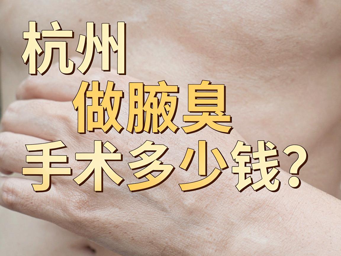 杭州做腋臭手术多少钱？别只看价格，这份杭州腋臭手术费用清单和避坑指南请收好