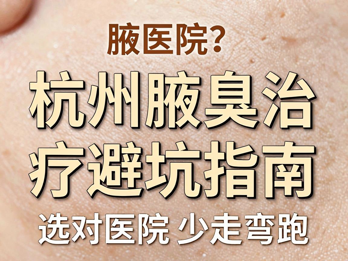 杭州腋臭医院排名怎么看？杭州腋臭治疗避坑指南，选对医院少走弯路