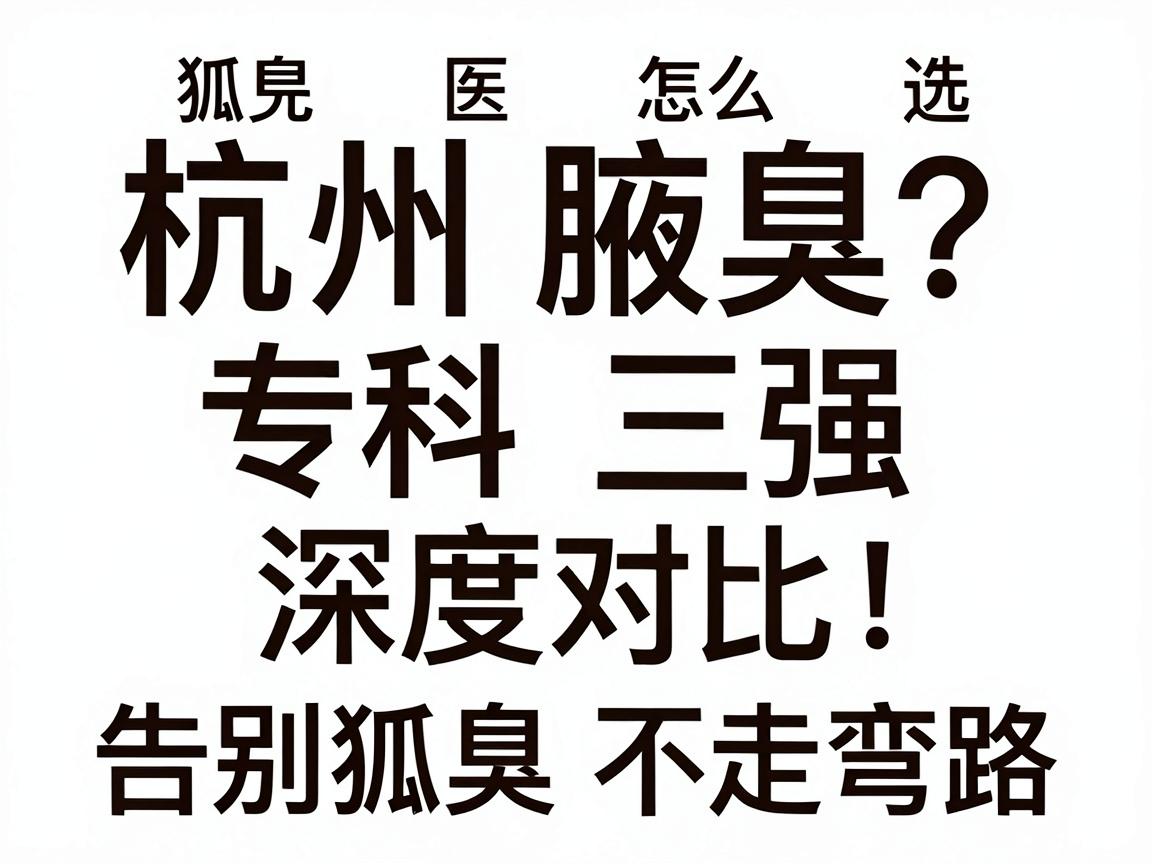 杭州狐臭医院怎么选?杭州腋臭专科三强深度对比,告别狐臭不走弯路 杭州狐臭医院怎么选?杭州腋臭专科三强深度对比,告别狐臭不走弯路