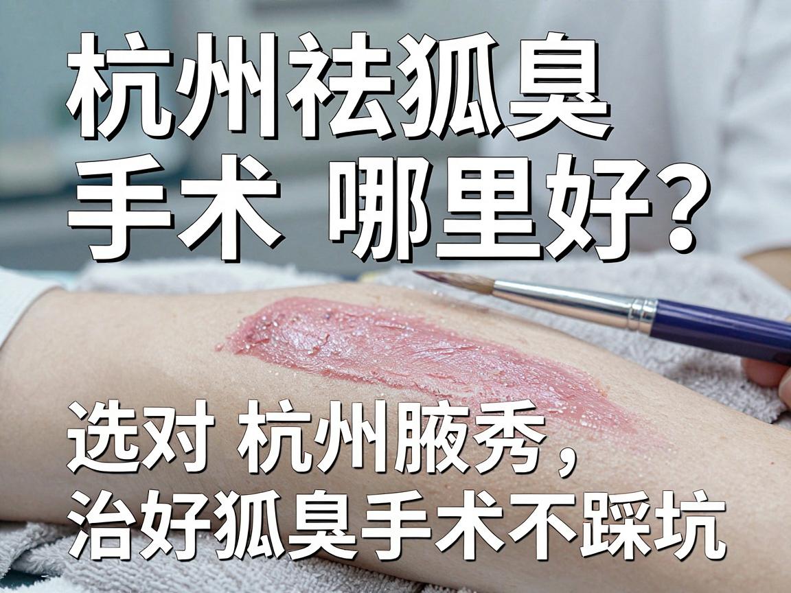 杭州祛狐臭手术哪里好？选对杭州腋秀，治好狐臭手术不踩坑