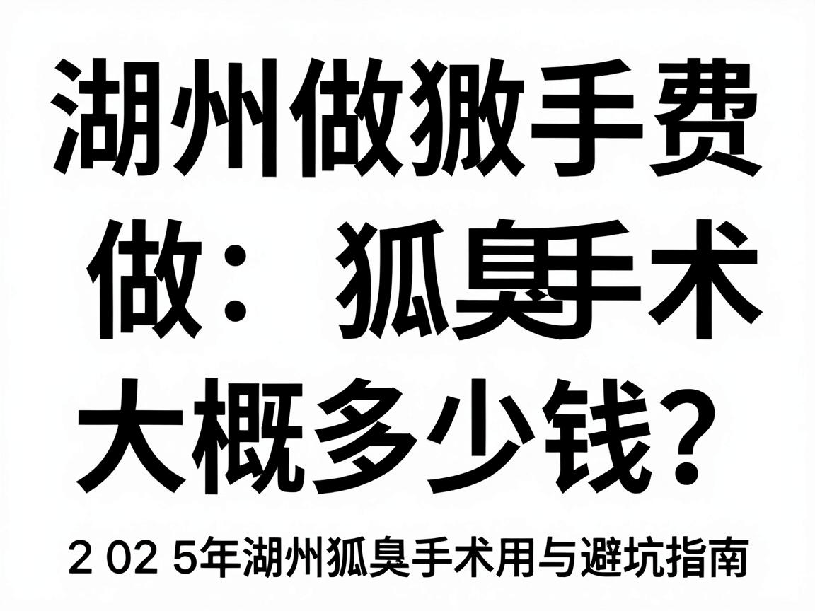 湖州做狐臭手术大概多少钱?2025年湖州狐臭手术费用明细与避坑指南 湖州做狐臭手术大概多少钱?2025年湖州狐臭手术费用明细与避坑指南