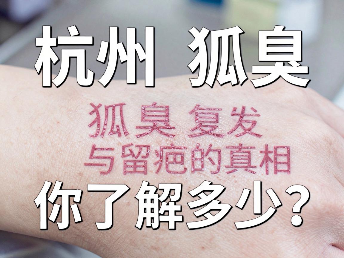 杭州狐臭手术避坑指南 狐臭复发与留疤的真相,你了解多少? 杭州狐臭手术避坑指南 狐臭复发与留疤的真相,你了解多少?